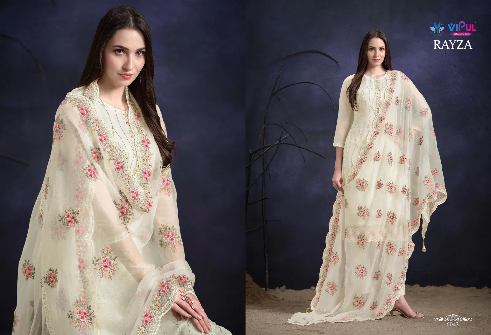 Rayza By Vipul Organza Chiffon Designer Salwar Kameez Wholesale Price In Surat